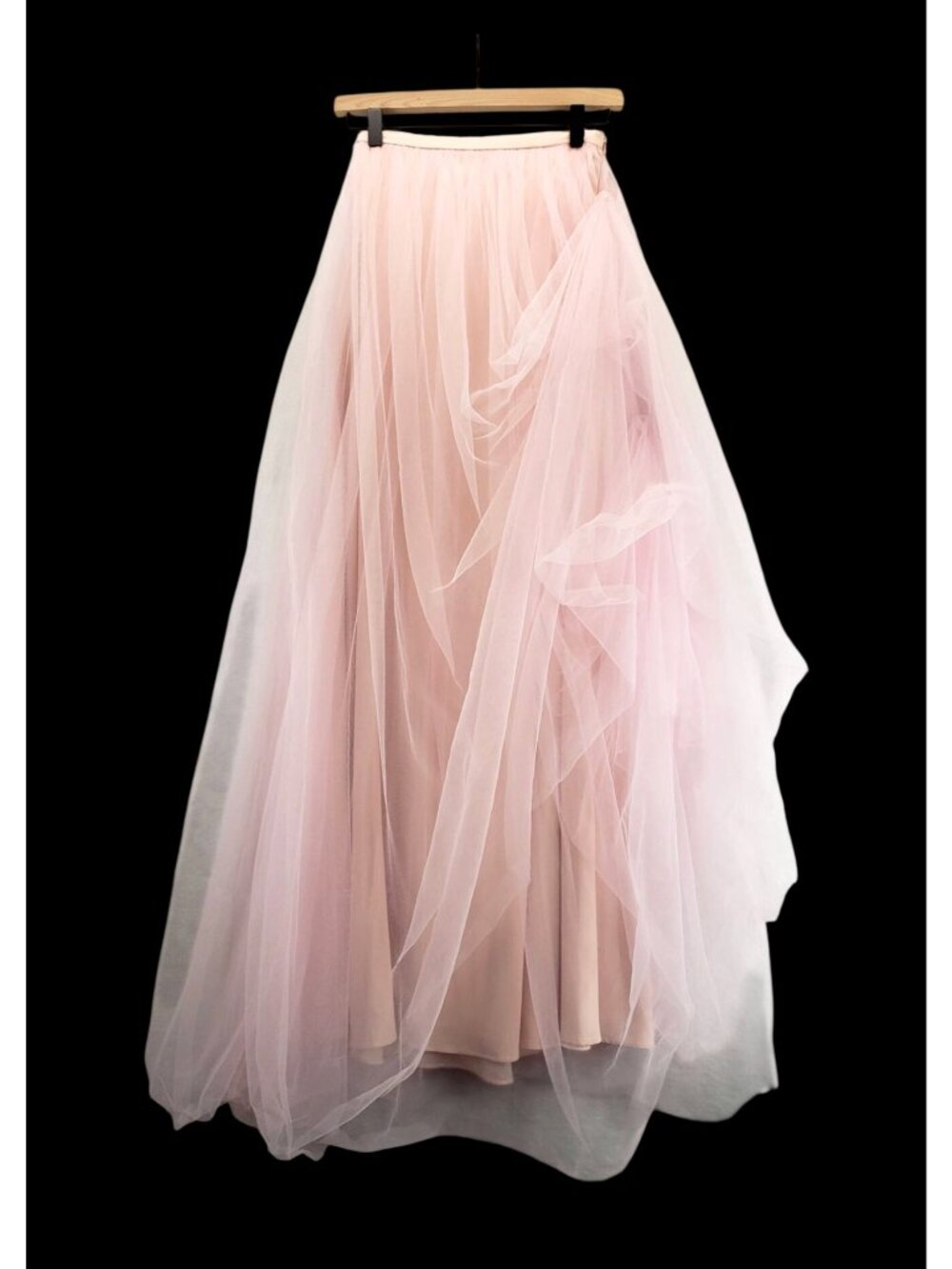 Fame & Partners Blush Pink Tulle Skirt Maxi sz4 Fairy Whimsygoth Quality Layered